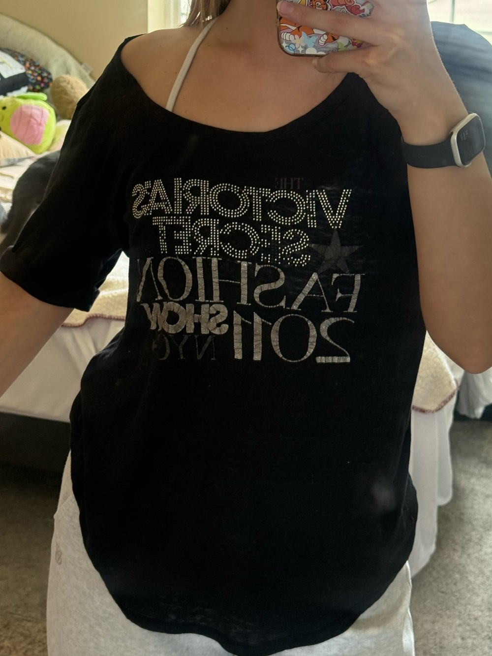 2011 Victoria's Secret Fashion Show NYC Scoop Neck Sheer Burnout Tee Sz. M